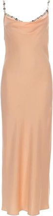 Paco Rabanne Neutrals Cowl Neckline Chain Straps Midi Dress