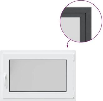 vidaXL Vidaxl - Ventana De S&oacute;tano risor 90x60 Cm Oscilobatiente Din Derecha Antracita