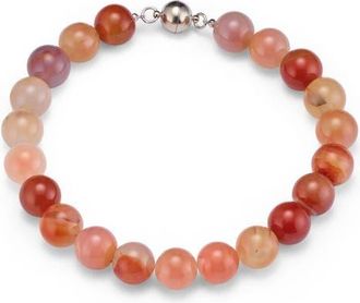 Lelet NY Bodie Stone Bead Necklace in Red Agate at Nordstrom