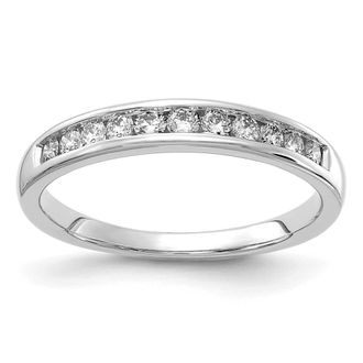 Diamond2Deal 14k Gold Lab Grown Diamond Wedding Band Ring 1/3Ct Clarity- VS Color- D-E