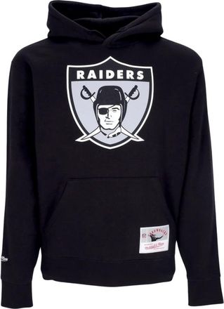 Mitchell & Ness Oakland Raiders Logo Hoodie Zwart - Heren - Hoodies - Zwart - S - Katoen - Hoodies & sweatvesten