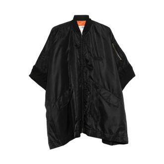 Maison Margiela Cape met ritssluiting - Dames - Jassen - Zwart - Maat: 2XS