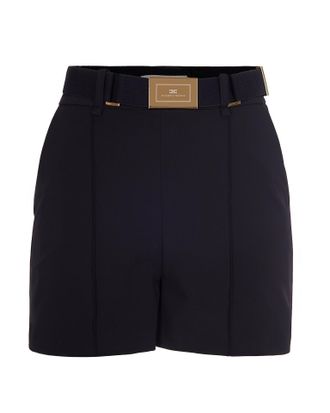 Elisabetta Franchi Fitted Technical Fabric Shorts