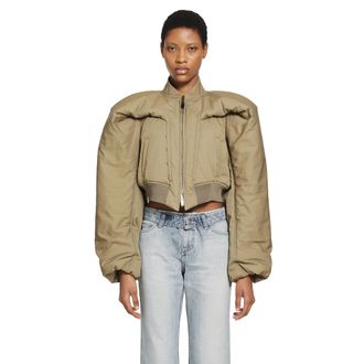 Alexander McQueen Cropped Bomber Jacket
