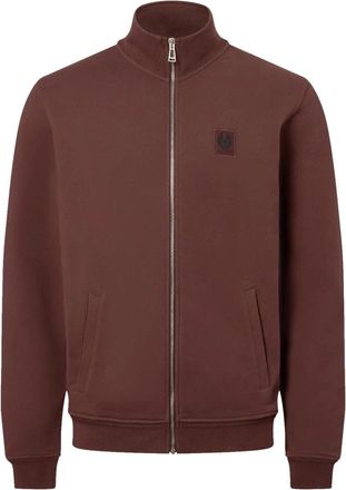 Belstaff Volledige Rits Sweatshirt - Heren - Vesten met rits - Bruin - S - Katoen - Hoodies & sweatvesten
