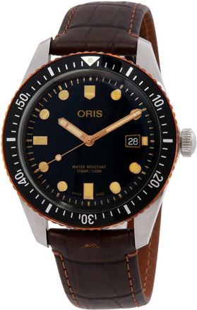 Oris Divers Sixty-Five Automatic Black Dial Mens Watch 733-7720-4354BRN