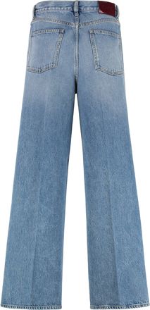 Gucci Womens Wide-Leg Jeans Denim Cotton