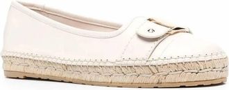 Ferragamo Womens Vara Buckle Detail Espadrilles In White