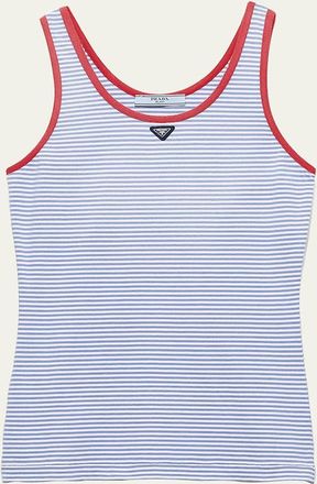 Prada Striped Jersey Tank Top