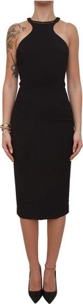 Elisabetta Franchi Vestito - Dames - Casual kleedjes - Zwart - L - Polyester - Kleedjes