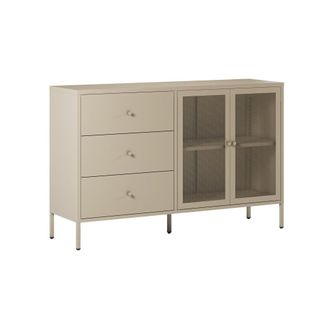 Rendez-Vous D&eacute;co Aparador de metal beige