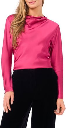 Ted Baker Amy Cowl Neck Satin Top in Sangria at Nordstrom, Size X-Small