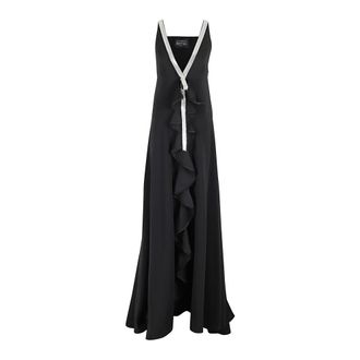 Giovanni Bedin Maxi Dresses, female, Black, XS, Crystal Belt Dress