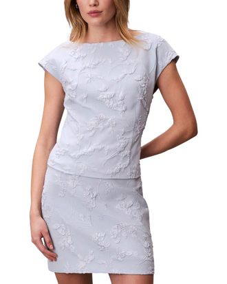 Calvin Klein Cloque Short Sleeve Top