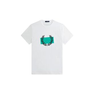 Fred Perry Hombre, Camisetas, Blanco, Talla: L