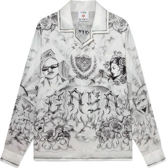 Casablanca Camicia con stampa grafica - Bianco