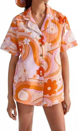 Cin Cin Troppo Bowling Shirt In Bloom