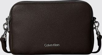 Calvin Klein Faux Leather Mini Crossbody Bag with Logo Strap