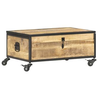 vidaXL Vidaxl - Mesa De Centro De Madera Maciza De Mango 70x50x33 Cm