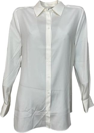 Herzen'sangelegenheit Zijden Blouse Stretch Rechte Snit - Dames - Overhemden - Wit - XS - Overhemden