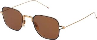 Thom Browne Vierkante zonnebril UV-bescherming - Heren - Zonnebrillen - Geel - 49 MM - Accessoires