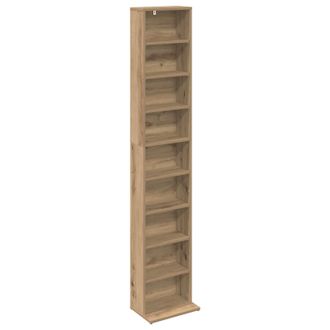 vidaXL Cabinet Para Cds Roble Artisan 33 X 23,5 X 175 Cm Vidaxl