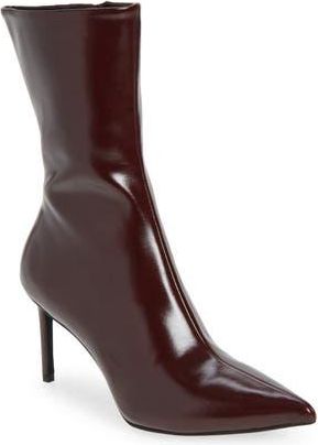 Jeffrey Campbell Everynight Pointed Toe Bootie in Dark Wine Wax at Nordstrom Rack, Size 5.5