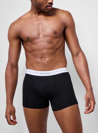 Paul Smith Mens 3 black stretch trunk Organic cotton