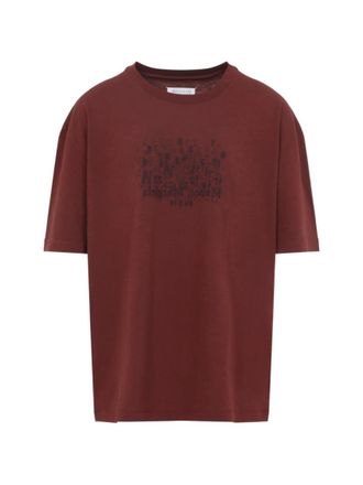 Maison Margiela Red Cotton Regular Fit T-Shirt