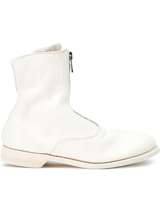 Guidi zipped ankle boots - women - Horse Leather/Calf Leather/Calf Leather - 35 - White