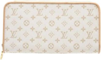 Louis Vuitton Pre-owned Lange Portemonnee (Bi-fold) - Dames - Vintage Accessoires - Beige - ONE Size - Leer - Vintage