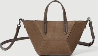 Brunello Cucinelli BC Duo mini bag in suede with monili in Bark at Nordstrom