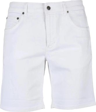 Dondup White Stretch Cotton-Blend Bermuda Shorts