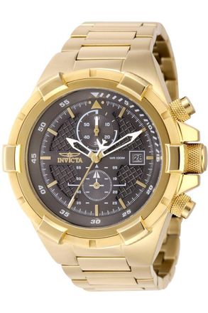 Invicta Aviator 49254 Heren Horloge - Quartz Uurwerk - Roestvrij Staal met grijze Wijzerplaat - 50mm