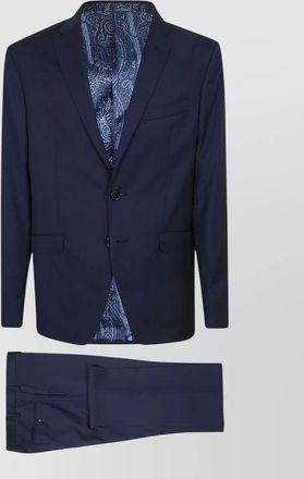 Etro virgin wool textured single-breasted suit