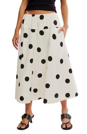 Free People Betty Drop Waist Maxi Skirt in Clean Ivory Combo at Nordstrom Rack, Size Small