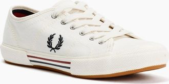 Fred Perry Mens Fred Perry B708 Vintage Tennis Canvas Mens White Trainers - Size: 10