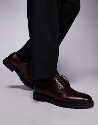 WALK LONDON Walk London - James - Scarpe brogue marroni in pelle-Marrone