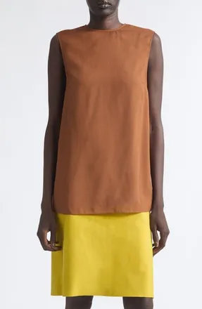 Ferragamo Sleeveless Top in Cognac at Nordstrom, Size 38