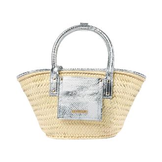 Jacquemus Handbags, female, Gray, Size: ONE SIZE Soli Small Basket Bag