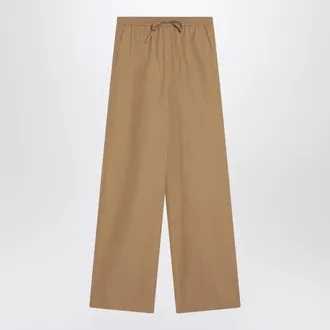 Loulou Studio Sand Coloured Trousers In Cotton