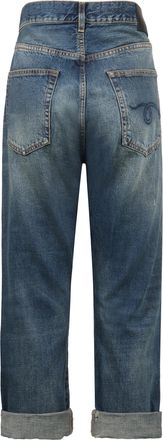 R13 Womens Cropped Denim Jeans Cotton