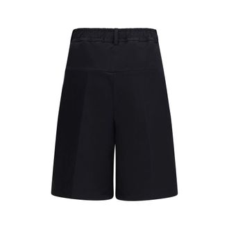 GCDS Mens Black Cotton Bermuda Shorts
