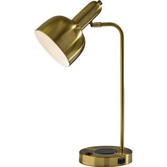Adesso Rico Supercharger Desk Lamp in Antique Brass at Nordstrom