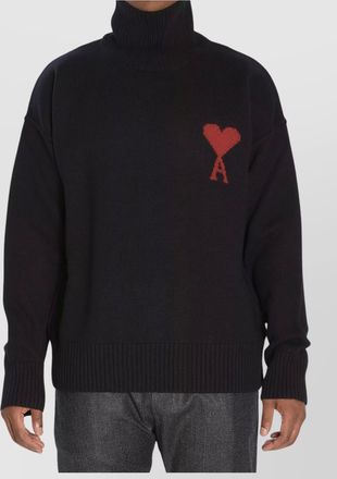 Ami heart friend turtleneck sweater