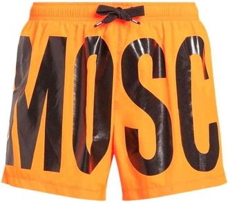 Moschino Heren Logo Zwemshort (Helder oranje)
