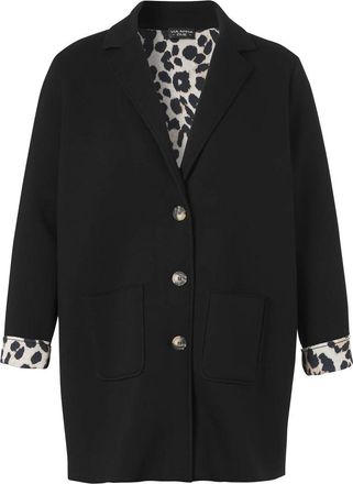 Via Appia Due Lange blazer met Leo details - Heren - Mantel - Zwart - S - Leer - Jassen
