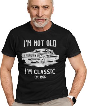 Generic Im Not Old Im Classic Tshirt, Fathers Day Tee, Car Lover Tee, Dad Grandpa Grandad Gramps Birthday Gift, Custom Year Est. T-Shirt, 50th 60th 70th Birth
