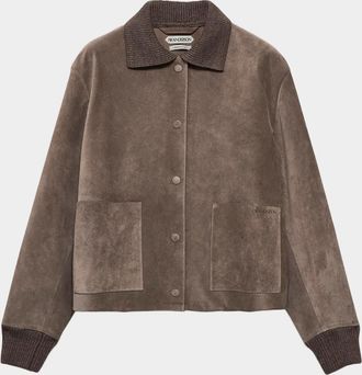 J.W.Anderson Men & apos;s Suede Knit-Trim Blouson