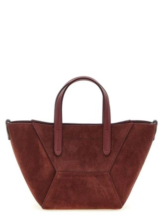 Brunello Cucinelli Maroon BC Duo Mini Tote